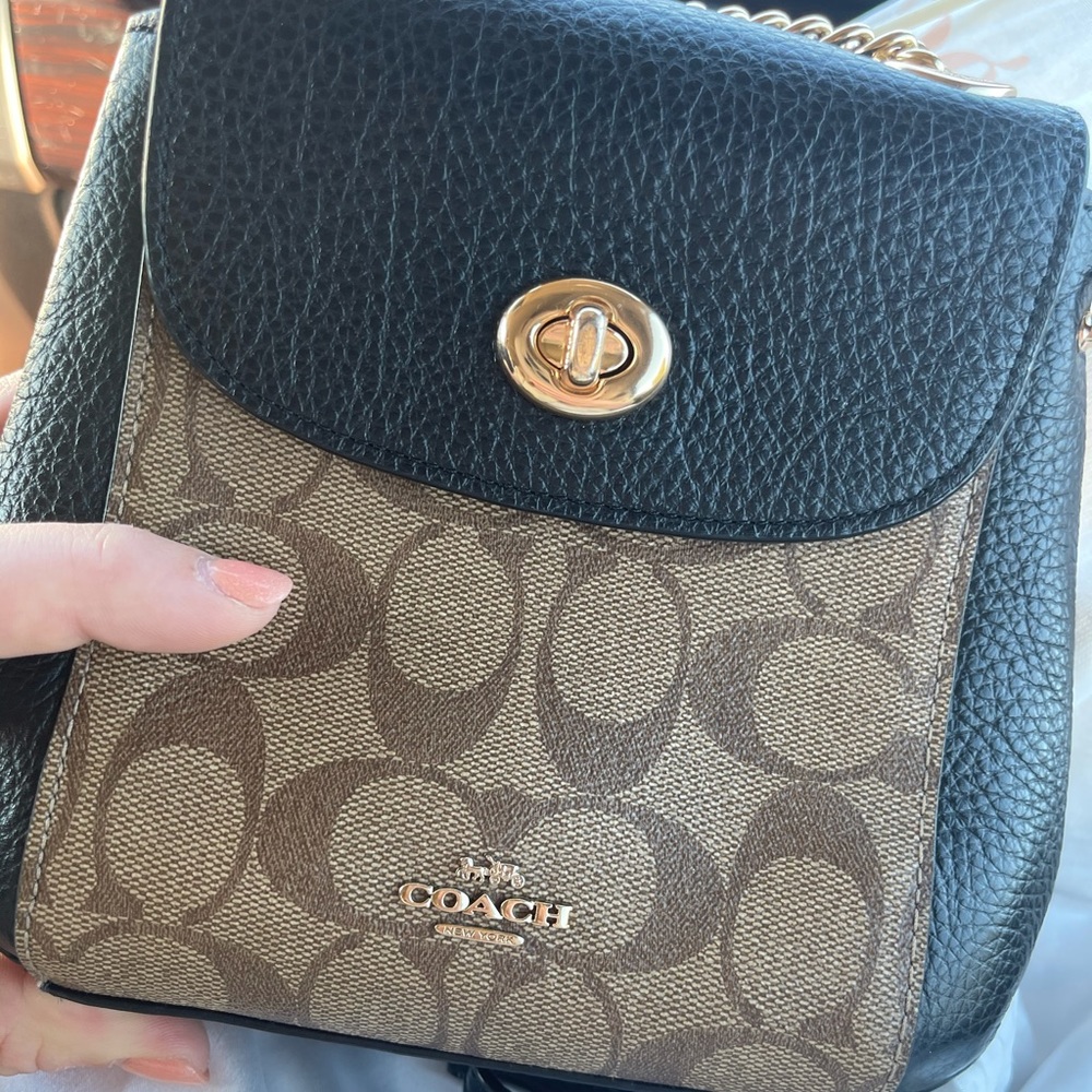 Coach convertible mini backpack in signature canvas